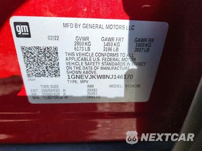Zdjęcie 13 z 13 samochodu: 2022 CHEVROLET TRAVERSE RS VIN:1GNEVJKW8NJ146170 - miniatura