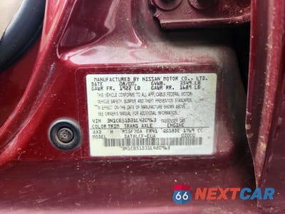 Zdjęcie 12 z 12 samochodu: 2001 NISSAN SENTRA XE VIN:3N1CB51D31L420963 - miniatura