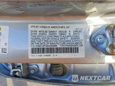 Zdjęcie 12 z 12 samochodu: 2019 HONDA ACCORD SPORT VIN:1HGCV2F30KA009484 - miniatura