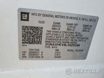 Zdjęcie 12 z 12 samochodu: 2020 CHEVROLET EQUINOX LS VIN:3GNAXHEV8LS620246 - miniatura