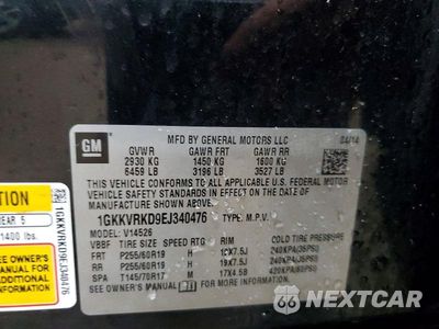 Zdjęcie 13 z 13 samochodu: 2014 GMC ACADIA SLT-1 VIN:1GKKVRKD9EJ340476 - miniatura