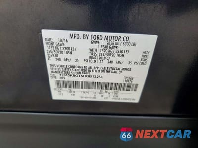 Zdjęcie 13 z 13 samochodu: 2017 FORD EXPLORER SPORT VIN:1FM5K8GT5HGB12273 - miniatura
