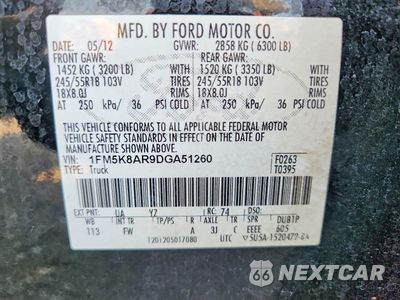 Zdjęcie 14 z 14 samochodu: 2013 FORD EXPLORER POLICE INTERCEPTOR VIN:1FM5K8AR9DGA51260 - miniatura