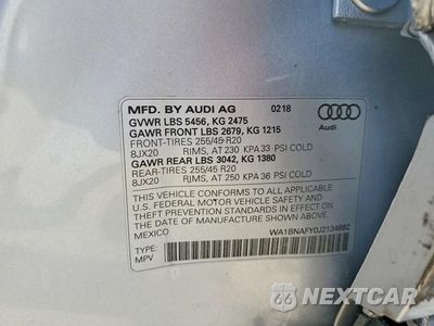 Zdjęcie 13 z 13 samochodu: 2018 AUDI Q5 PREMIUM PLUS VIN:WA1BNAFY0J2134892 - miniatura