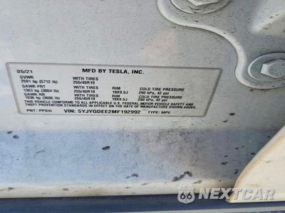 Zdjęcie 12 z 12 samochodu: 2021 TESLA MODEL Y VIN:5YJYGDEE2MF192992 - miniatura