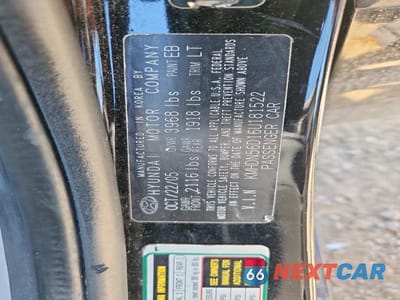 Zdjęcie 14 z 14 samochodu: 2006 HYUNDAI ELANTRA GLS VIN:KMHDN56D16U181522 - miniatura