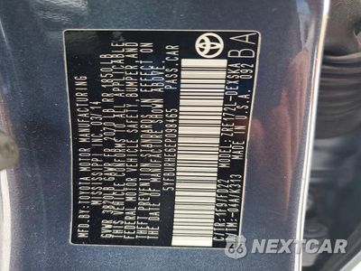 Zdjęcie 13 z 13 samochodu: 2014 TOYOTA COROLLA S PLUS VIN:5YFBURHE6EP098465 - miniatura