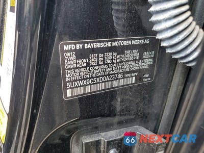 Zdjęcie 13 z 13 samochodu: 2013 BMW X3 XDRIVE28I VIN:5UXWX9C5XD0A23746 - miniatura