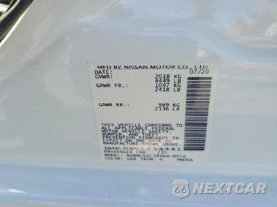 Zdjęcie 12 z 12 samochodu: 2020 NISSAN ALTIMA SR VIN:1N4BL4CW4LC254441 - miniatura