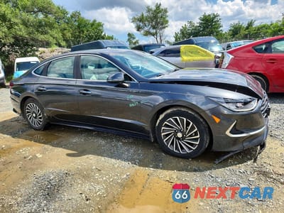 Czwarte zdjęcie samochodu z boku: 2021 HYUNDAI SONATA HYBRID SEL VIN:KMHL34JJ5MA030965 - miniatura