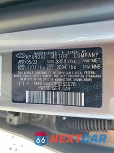 Zdjęcie 12 z 12 samochodu: 2023 HYUNDAI ELANTRA SEL VIN:KMHLS4AG1PU563678 - miniatura