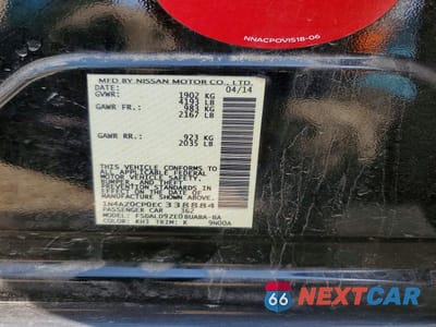 Zdjęcie 12 z 12 samochodu: 2014 NISSAN LEAF SV VIN:1N4AZ0CP0EC338884 - miniatura
