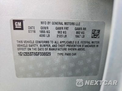 Zdjęcie 12 z 12 samochodu: 2016 CHEVROLET MALIBU LT VIN:1G1ZE5ST6GF338029 - miniatura