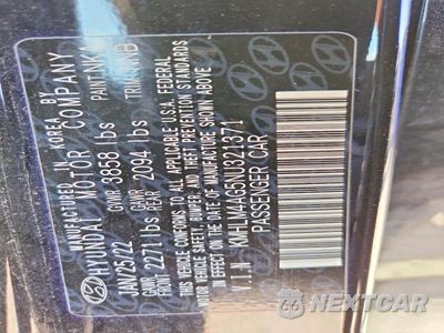 Zdjęcie 13 z 13 samochodu: 2022 HYUNDAI ELANTRA SEL VIN:KMHLM4AG5NU321371 - miniatura
