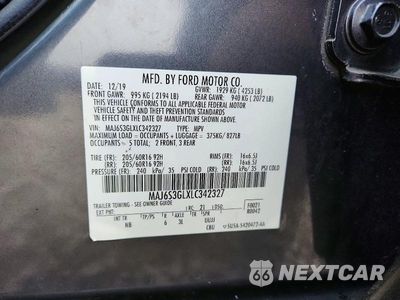 Zdjęcie 13 z 13 samochodu: 2020 FORD ECOSPORT SE VIN:MAJ6S3GLXLC342327 - miniatura