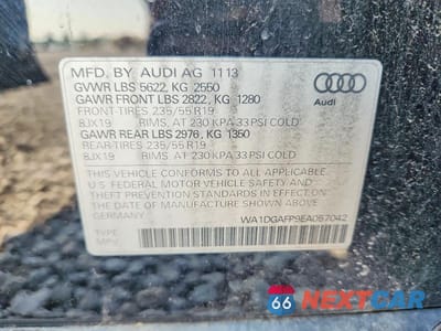 Zdjęcie 12 z 12 samochodu: 2014 AUDI Q5 PREMIUM PLUS VIN:WA1DGAFP9EA057042 - miniatura