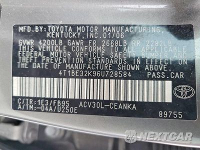 Zdjęcie 13 z 13 samochodu: 2006 TOYOTA CAMRY LE VIN:4T1BE32K96U728584 - miniatura