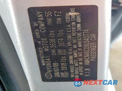 Zdjęcie 12 z 12 samochodu: 2009 HYUNDAI ACCENT GLS VIN:KMHCN46C09U340774 - miniatura