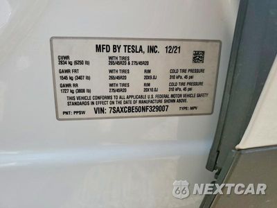 Zdjęcie 13 z 13 samochodu: 2022 TESLA MODEL X VIN:7SAXCBE50NF329007 - miniatura