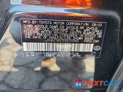 Zdjęcie 12 z 12 samochodu: 2023 LEXUS IS 350 F SPORT VIN:JTHGZ1B27P5070342 - miniatura