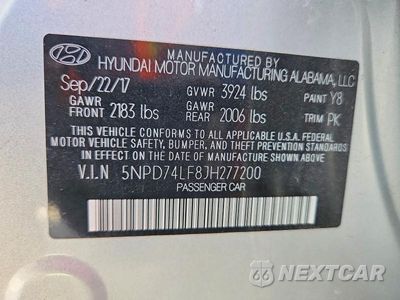 Zdjęcie 12 z 12 samochodu: 2018 HYUNDAI ELANTRA SE VIN:5NPD74LF8JH277200 - miniatura
