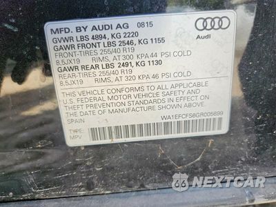 Zdjęcie 13 z 13 samochodu: 2016 AUDI Q3 PREMIUM PLUS VIN:WA1EFCFS6GR005699 - miniatura