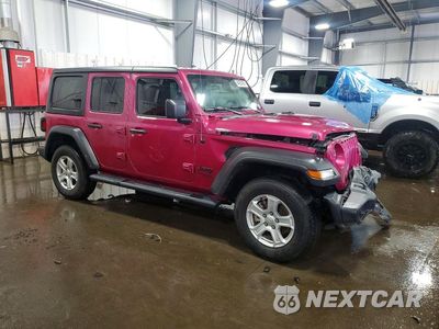 Czwarte zdjęcie samochodu z boku: 2021 JEEP WRANGLER UNLIMITED SPORT VIN:1C4HJXDG1MW861352 - miniatura