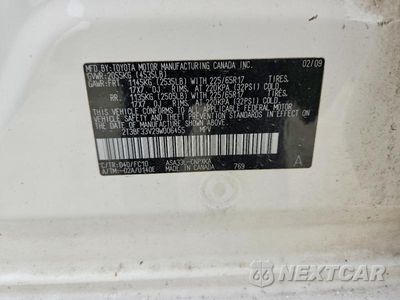 Zdjęcie 13 z 13 samochodu: 2009 TOYOTA RAV4 BASE VIN:2T3BF33V29W006455 - miniatura
