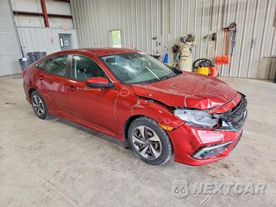 Czwarte zdjęcie samochodu z boku: 2019 HONDA CIVIC LX VIN:2HGFC2F6XKH534471 - miniatura