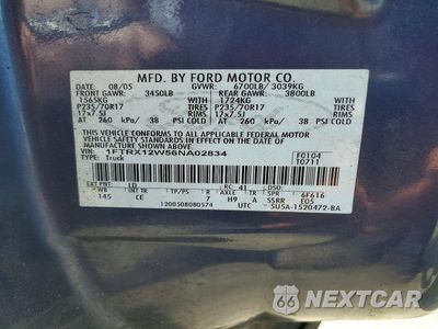 Zdjęcie 14 z 14 samochodu: 2006 FORD F150 VIN:1FTRX12W56NA02834 - miniatura