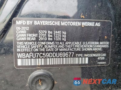 Zdjęcie 13 z 13 samochodu: 2013 BMW 535 XI VIN:WBAFU7C59DDU69677 - miniatura