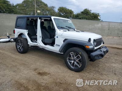Czwarte zdjęcie samochodu z boku: 2025 JEEP WRANGLER SPORT 4XE VIN:1C4RJXN68SW523499 - miniatura