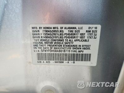 Zdjęcie 14 z 14 samochodu: 2010 HONDA PILOT EXL VIN:5FNYF3H58AB018719 - miniatura