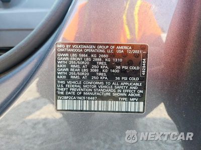 Zdjęcie 14 z 14 samochodu: 2022 VOLKSWAGEN ATLAS SEL VIN:1V2BP2CA1NC516487 - miniatura