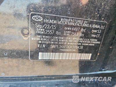 Zdjęcie 12 z 12 samochodu: 2016 HYUNDAI SONATA SPORT VIN:5NPE34AF0GH309438 - miniatura