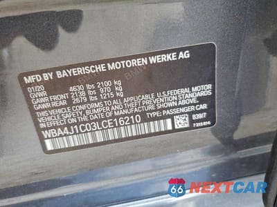Zdjęcie 12 z 12 samochodu: 2020 BMW 430I GRAN COUPE VIN:WBA4J1C03LCE16210 - miniatura