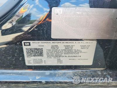 Zdjęcie 12 z 12 samochodu: 2020 GMC SIERRA K1500 SLT VIN:3GTU9DED3LG226074 - miniatura
