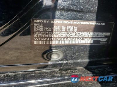 Zdjęcie 12 z 12 samochodu: 2016 BMW 5 SERIES VIN:WBA5B1C55GG552427 - miniatura