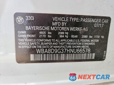 Zdjęcie 12 z 12 samochodu: 2017 BMW 330 XI VIN:WBA8D9G37HNU66578 - miniatura