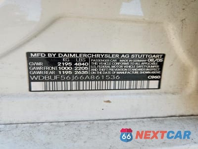 Zdjęcie 12 z 12 samochodu: 2006 MERCEDES-BENZ E 350 VIN:WDBUF56J66A861536 - miniatura
