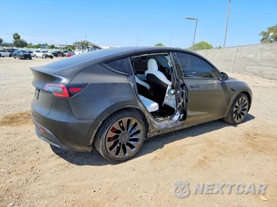 Trzecie zdjęcie samochodu z tyłu: 2021 TESLA MODEL Y VIN:5YJYGDEF7MF277657 - miniatura