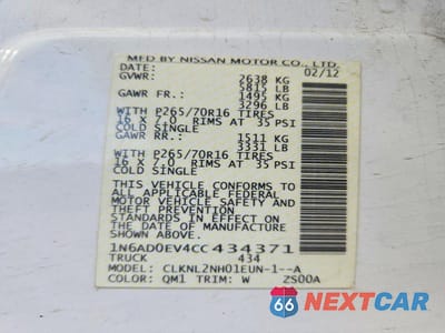 Zdjęcie 12 z 12 samochodu: 2012 NISSAN FRONTIER S VIN:1N6AD0EV4CC434371 - miniatura
