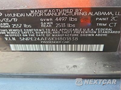 Zdjęcie 13 z 13 samochodu: 2019 HYUNDAI SONATA SE VIN:5NPE24AF6KH801838 - miniatura
