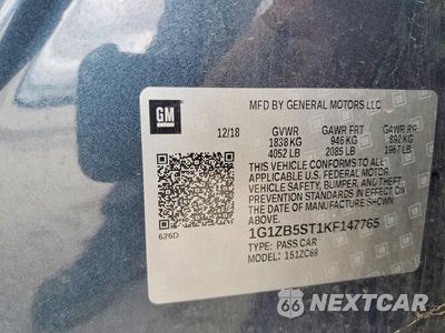 Zdjęcie 12 z 12 samochodu: 2019 CHEVROLET MALIBU LS VIN:1G1ZB5ST1KF147765 - miniatura