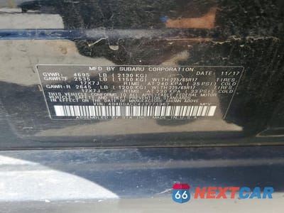 Zdjęcie 13 z 13 samochodu: 2018 SUBARU OUTBACK 2.5I PREMIUM VIN:4S4BSACC4J3271962 - miniatura