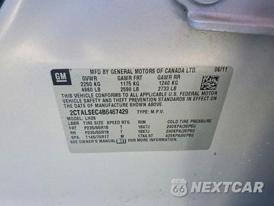 Zdjęcie 13 z 13 samochodu: 2011 GMC TERRAIN SLE VIN:2CTALSEC4B6467429 - miniatura