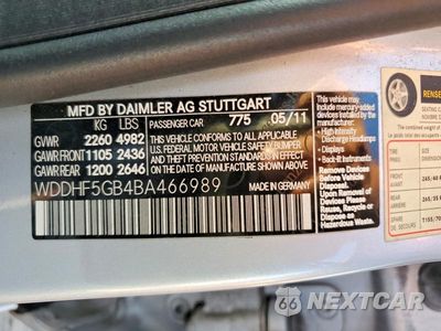 Zdjęcie 12 z 12 samochodu: 2011 MERCEDES-BENZ E 350 VIN:WDDHF5GB4BA466989 - miniatura