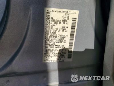 Zdjęcie 12 z 12 samochodu: 2007 NISSAN TITAN XE VIN:1N6AA07B67N234341 - miniatura