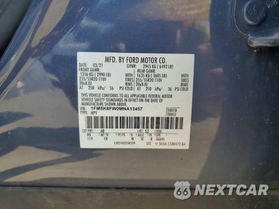 Zdjęcie 13 z 13 samochodu: 2021 FORD EXPLORER LIMITED VIN:1FM5K8FW0MNA13457 - miniatura