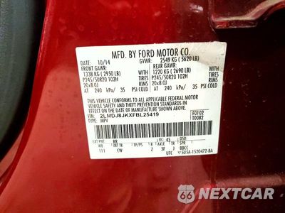 Zdjęcie 13 z 13 samochodu: 2015 LINCOLN MKX VIN:2LMDJ8JKXFBL25419 - miniatura